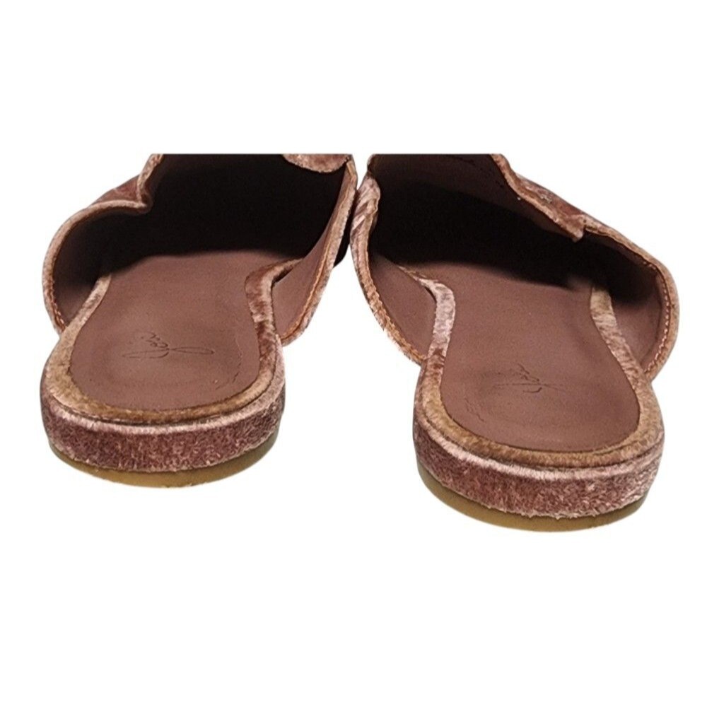 Joie Jadine Velvet Mules Blush Color Size EU 39 Embellished 'Love' and Bee Pins - Picture 5 of 9